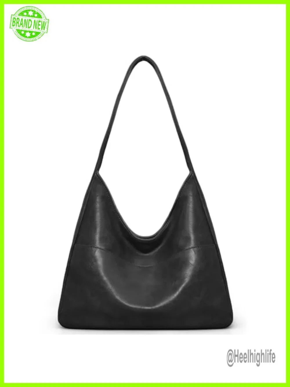 Slouchy Hobo Bag Faux Leather Shoulder Purse Tote Daily Use